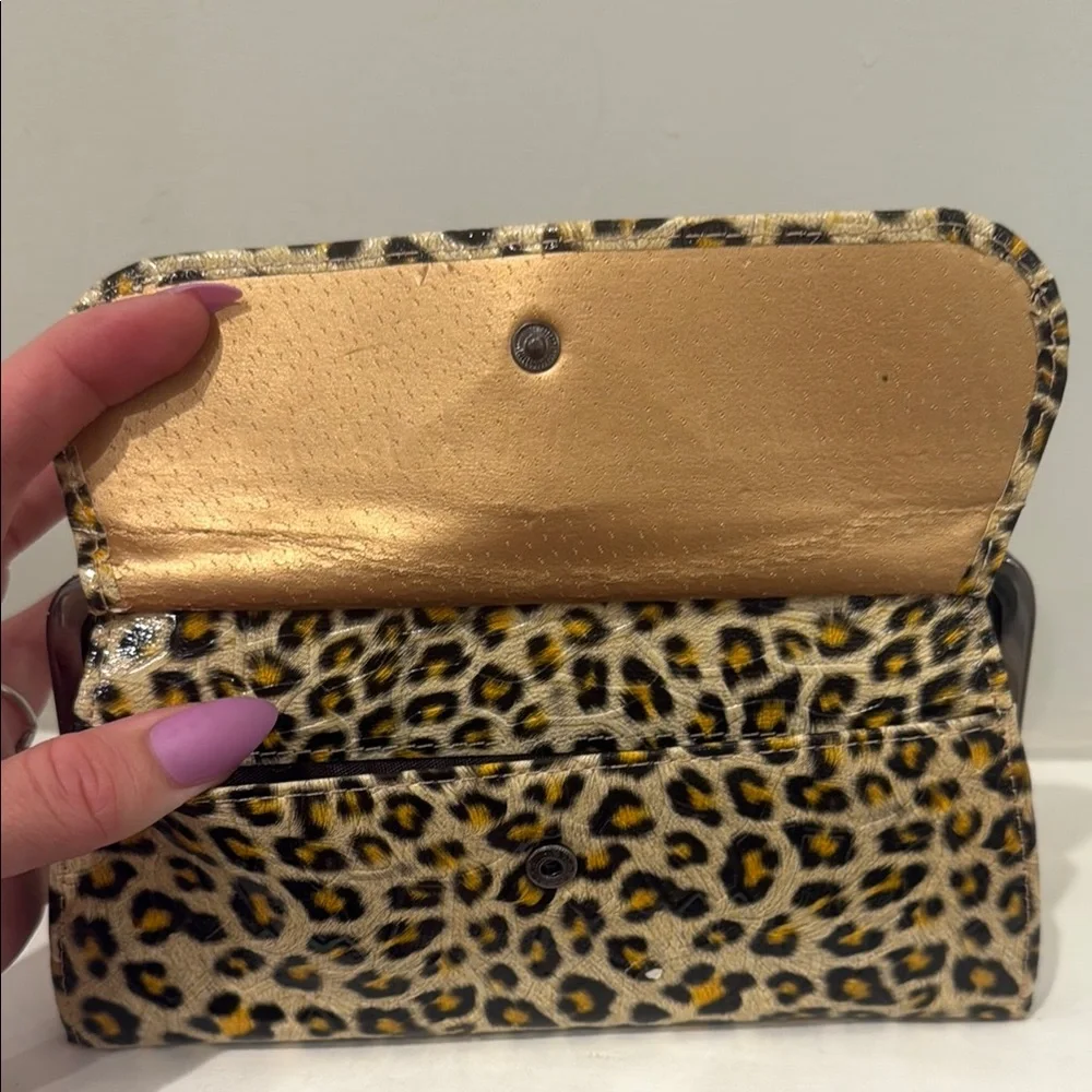 Gold Clutch & Leopard Print Wallet Bundle - Picture 4 of 10